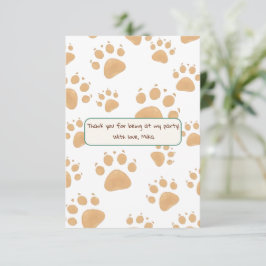 Cartão De Agradecimento Aniversário Infantil no Estilo Selva