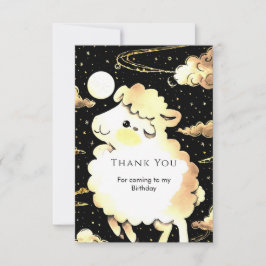 Cartão De Agradecimento Aniversário Mágico Personalizado de Ovelha