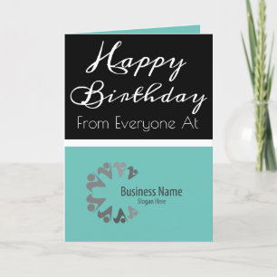 Cartão De Agradecimento Aniversário Personalizado de Empresa para Funcioná