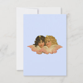 Cartão De Agradecimento Anjos vitoriosos - Azul-bebê