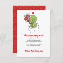 Ano Do Chá de fraldas Vermelho Cobra