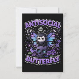 Cartão De Agradecimento Antisocial Butterfly