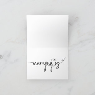 Cartão de Agradecimento ao Celebrante do Casamento