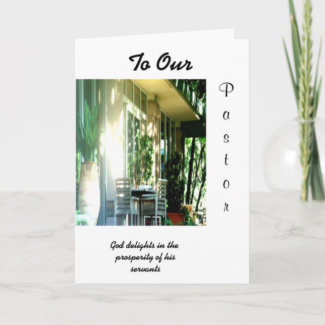 Cartão De Agradecimento Ao Nosso Pastor (Frente)