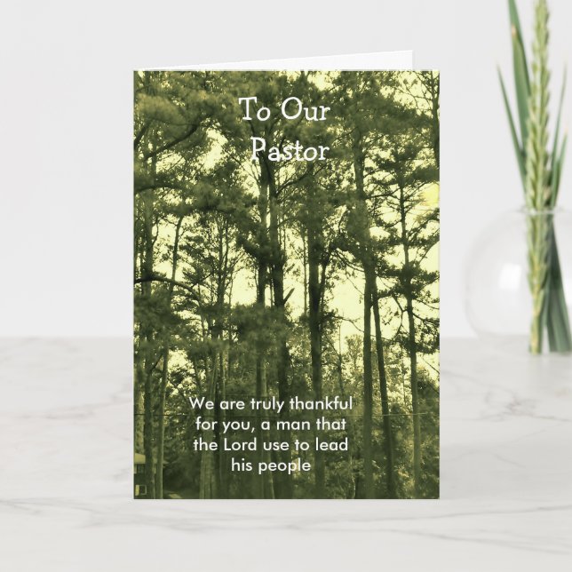 Cartão De Agradecimento Ao Nosso Pastor (Frente)