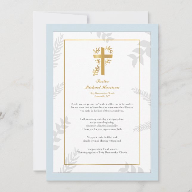 Cartão de Agradecimento ao Pastor (Frente)