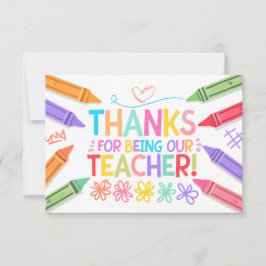 Cartão de agradecimento ao professor