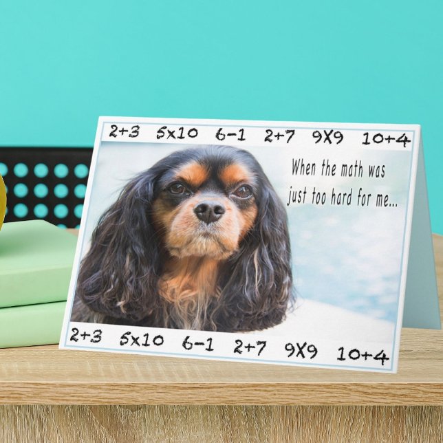 Cartão de Agradecimento ao Professor de Matemática (A cute thank you card for your Math teacher who also loves dogs!)
