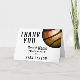 Cartão de Agradecimento ao Treinador de Bola Metál