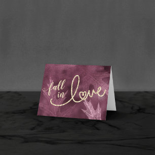 Cartão De Agradecimento Apaixonado pelo outono   Foto de casamento de amor