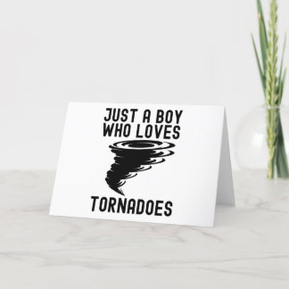 Cartão De Agradecimento Apenas um menino que ama tornados divertidos para 