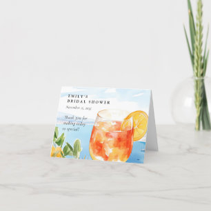 Cartão De Agradecimento Aperol Spritz Amalfi Itália Chá de Noiva