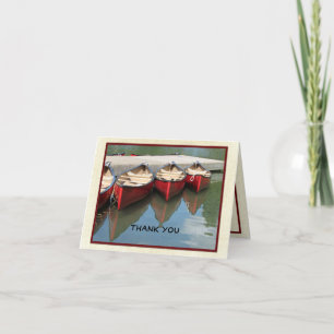 Cartão De Agradecimento Aposentação Obrigado Nota, Três Canoas Vermelhas