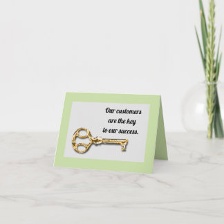 Cartão De Agradecimento Apreciação ao Cliente Você É a Chave