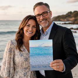Cartão De Agradecimento Apreciação ao Pastor Ocean Blue Beach