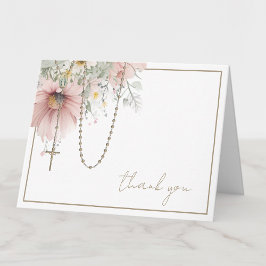 Cartão De Agradecimento Apreciação das Escrituras Florais Religiosas