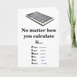 Cartão De Agradecimento Apreciação do Professor de Matemática