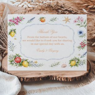 Cartão De Agradecimento Apreciação Floral de Citros Costeiros