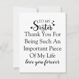 Cartão De Agradecimento Apreciação Irmã Obrigado Por Estar Em Minha Vida