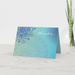Cartão De Agradecimento Aqua HEMSA HAND of GOD Bat Mitzvah Thank You Card