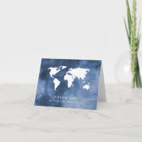 Aquarela Azul | Mapa Mundi Obrigado