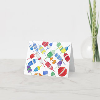 Cartão De Agradecimento Aquarela, boias de papel de carta