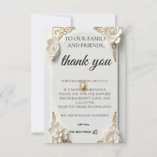 Cartão De Agradecimento Aquarela clássico luxo Flat Thank