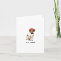 Aquarela de Beagle Fofo Dobrada
