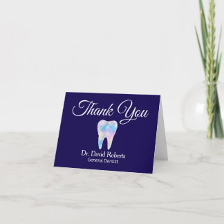 Cartão De Agradecimento Aquarela Dentária Elegante