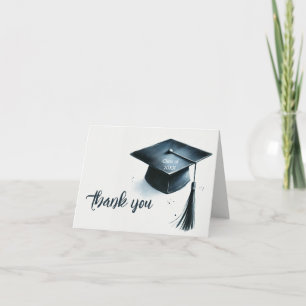 Cartão De Agradecimento Aquarela Elegante Graduação Moderna