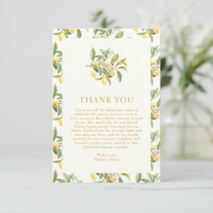 Cartão De Agradecimento Aquarela Flor de Limão