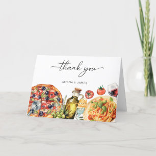 Cartão De Agradecimento Aquarela Isso É Amor Comida Italiana