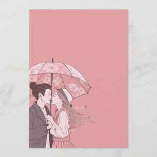 Cartão De Agradecimento Aquarela K-drama elegante personalizado fandom cor