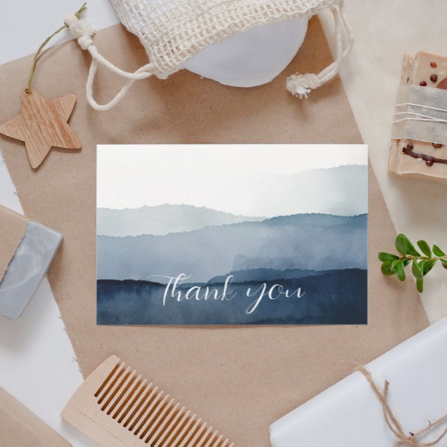 Cartão De Agradecimento Aquarela Náutica Minimalista (Criador carregado)