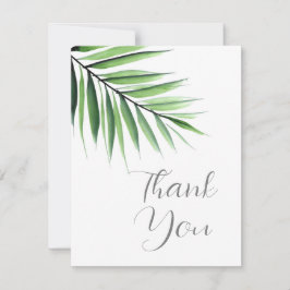 Cartão De Agradecimento Aquarela Palma 
