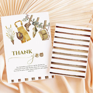 Cartão De Agradecimento Aquarela Pequeno Chá de fraldas Pescador