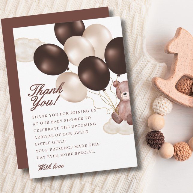 Cartão De Agradecimento Aquarela podemos esperar chá de fraldas (Criador carregado)