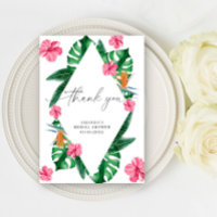 Aquarela tropical - obrigado chá de panela