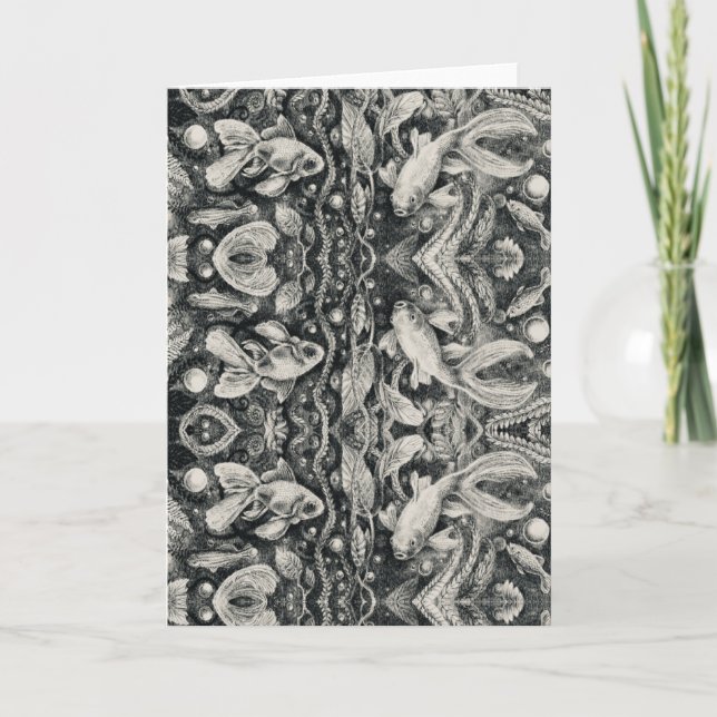 Cartão De Agradecimento Aquário Barroco - (Frente)