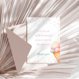 Cartão De Agradecimento Aqui está o aniversário do Sorvete Scoop