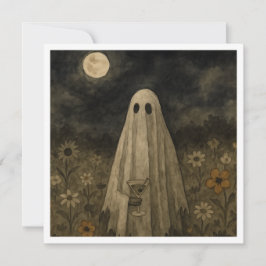 Cartão De Agradecimento Aqui para a Festa de Halloween "Boos"