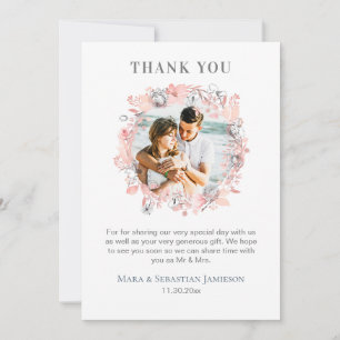 Cartão De Agradecimento *~* AR16 Obrigado de Casamento de Trendy Elegante 