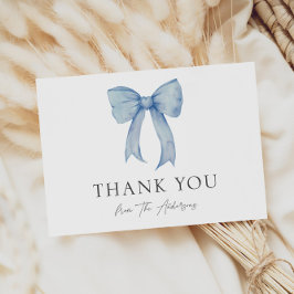 Cartão De Agradecimento Arco Azul Chá Baby Boy Obrigado