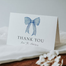 Cartão De Agradecimento Arco Azul Menino Obrigado