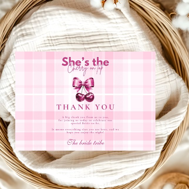 Cartão De Agradecimento Arco Cherry No Chá de panela Superior (Criador carregado)