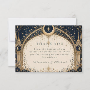 Cartão De Agradecimento Arco de Casamento Celestial Encantador