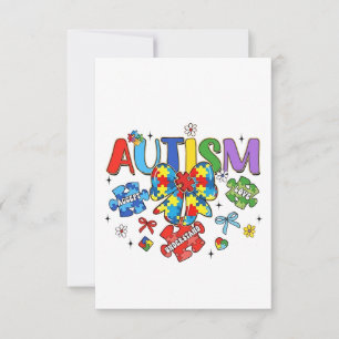Cartão De Agradecimento Arco de consciência Autismo Quebra-cabeça Piece Ne