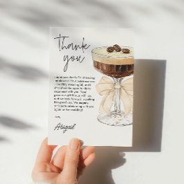 Cartão De Agradecimento Arco Espresso Martini Chá de panela Obrigado