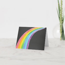 Cartão De Agradecimento Arco-Íris Aquarela