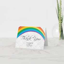 Cartão De Agradecimento Arco-íris Gay - Obrigado